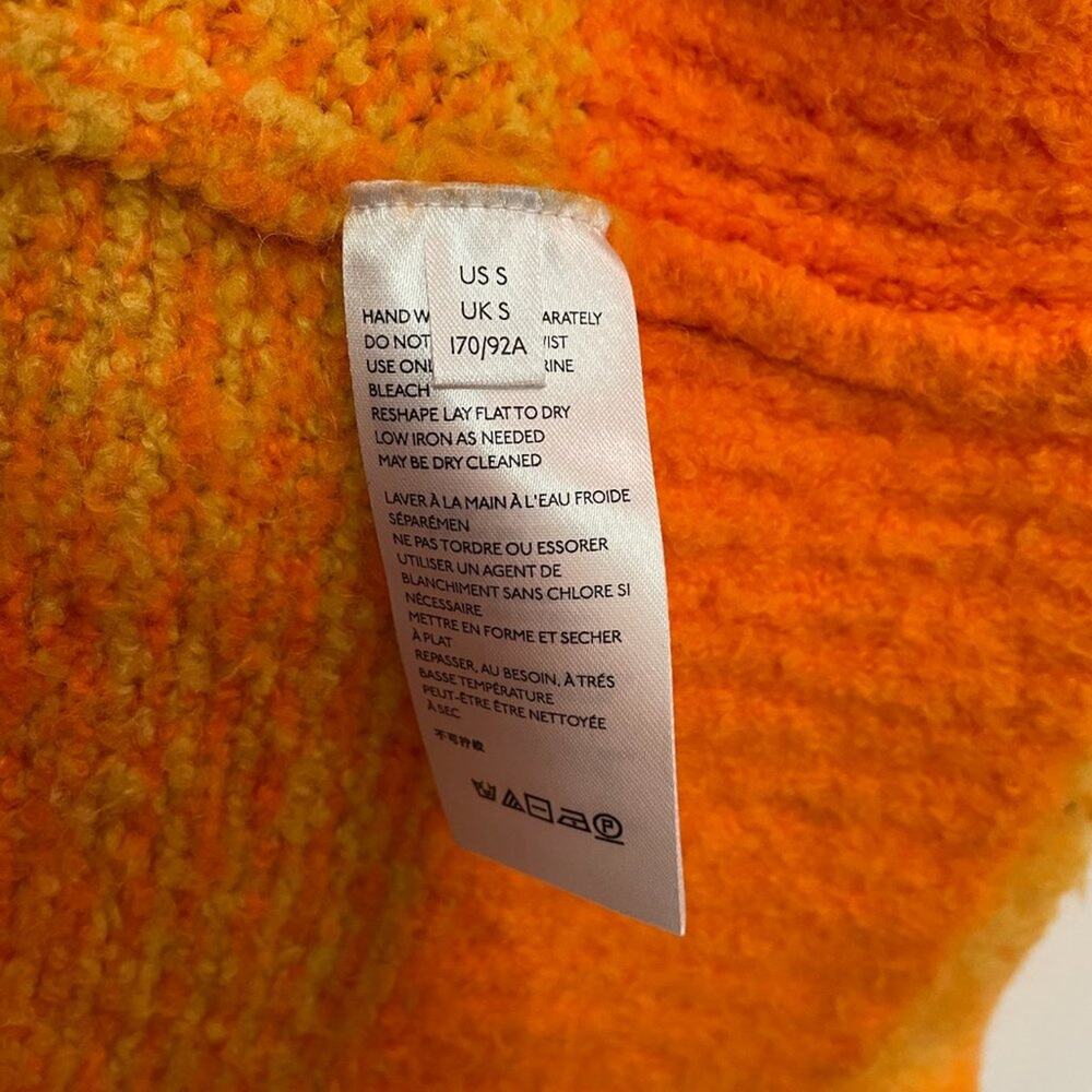 Anthropologie Sweater Rainbow Stripe Plush - Picture 7 of 8